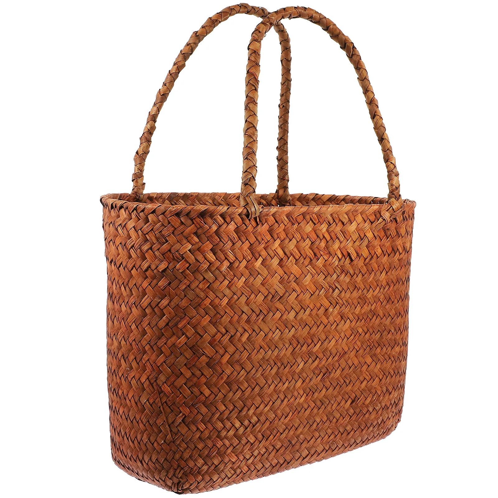 Portable Woven Picnic Basket – Large Capacity Straw Storage Basket for Outdoor Camping, Home & Kitchen