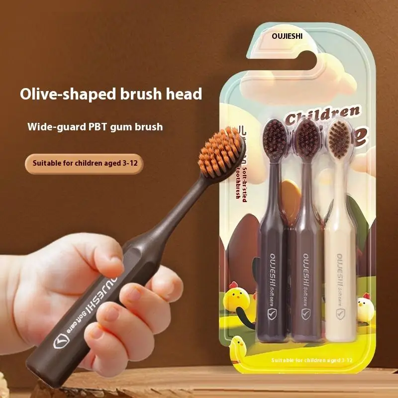 3 Pcs Children'S Toothbrush Large Wide Head Soft Bristles Caring For Children'S Gums 3-12-Year-Old Baby Toothbrush