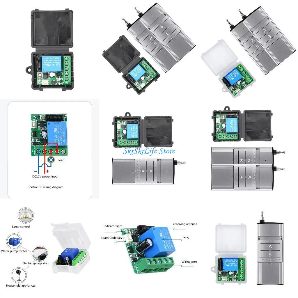 E65E 433 ميجا هرتز العالمي للتحكم عن بعد DC12V وحدات الاستقبال طقم إرسال الترددات اللاسلكية #1