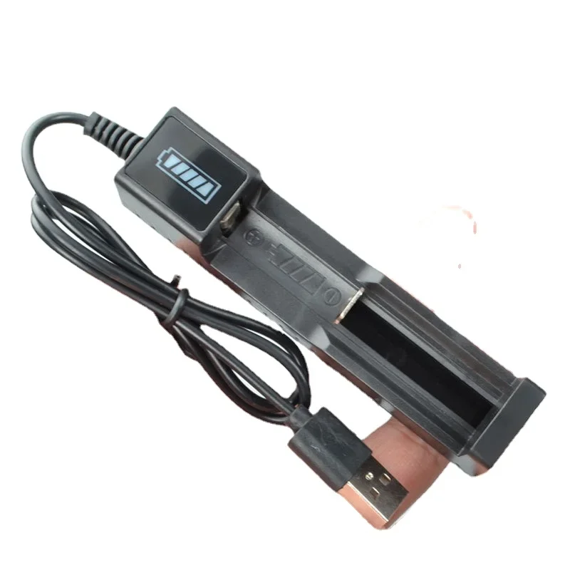 Cargador de batería de litio USB 3.7V4.2V, 16340, 14500, 18650, 26650, adecuado para 301, 303, bolígrafo láser, linterna