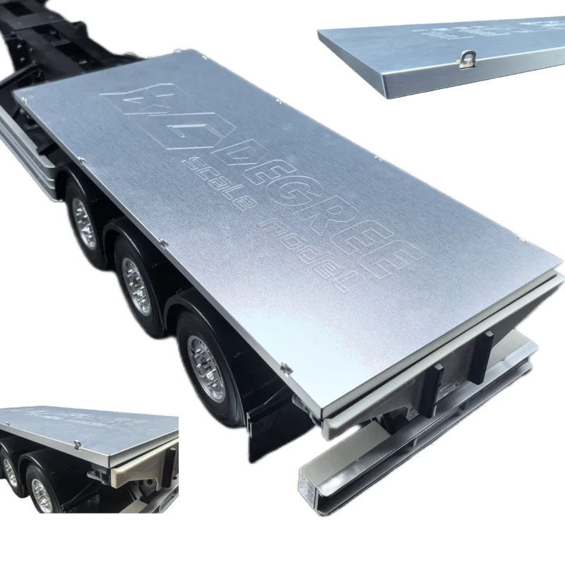 Metal Flatbed Trailer for Tamiya 1/14 RC Truck Tamiya 56330 1/14 40-Foot Container Semi-Trailer Upgrade Parts