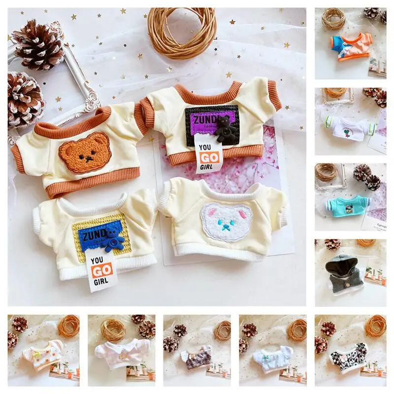 20CM Doll Clothes Lovely 23 Style Sweater Dress Up Cute Plush Doll Accessories Cool Stuff Kpop EXO idol Doll Fans DIY Gift