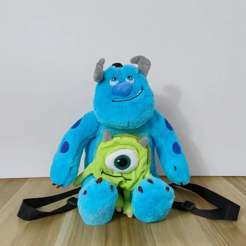 35cm Disney Monster University Sullivan Backpack Plush Doll Cartoon Cute Toy Doll Fashion Backpacks Children Brithday Xmas Gifts