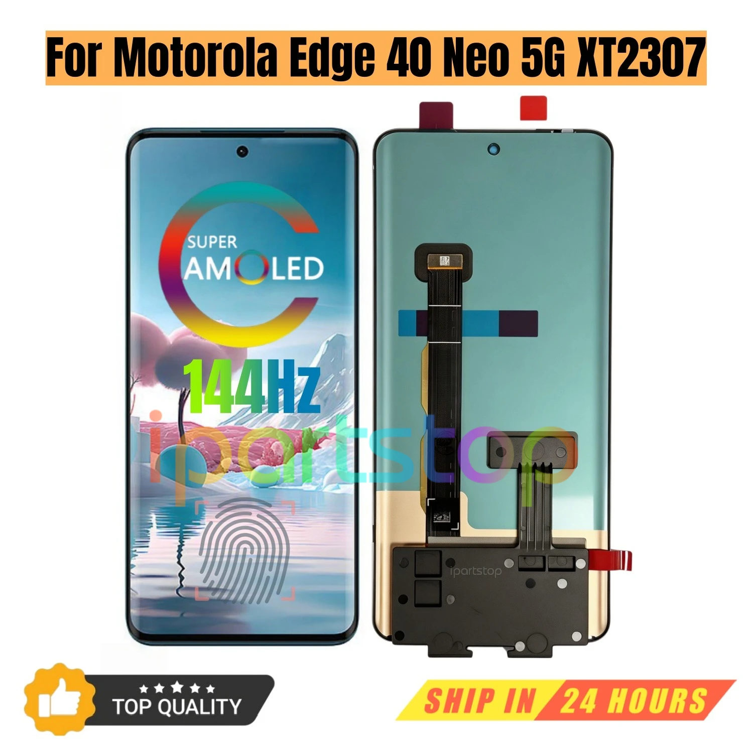 iParts Replacement New Display for Motorola Edge 40 Neo 5G XT2307-1 XT2307 144Hz OLED Touch Screen Digitizer Assembly OEM