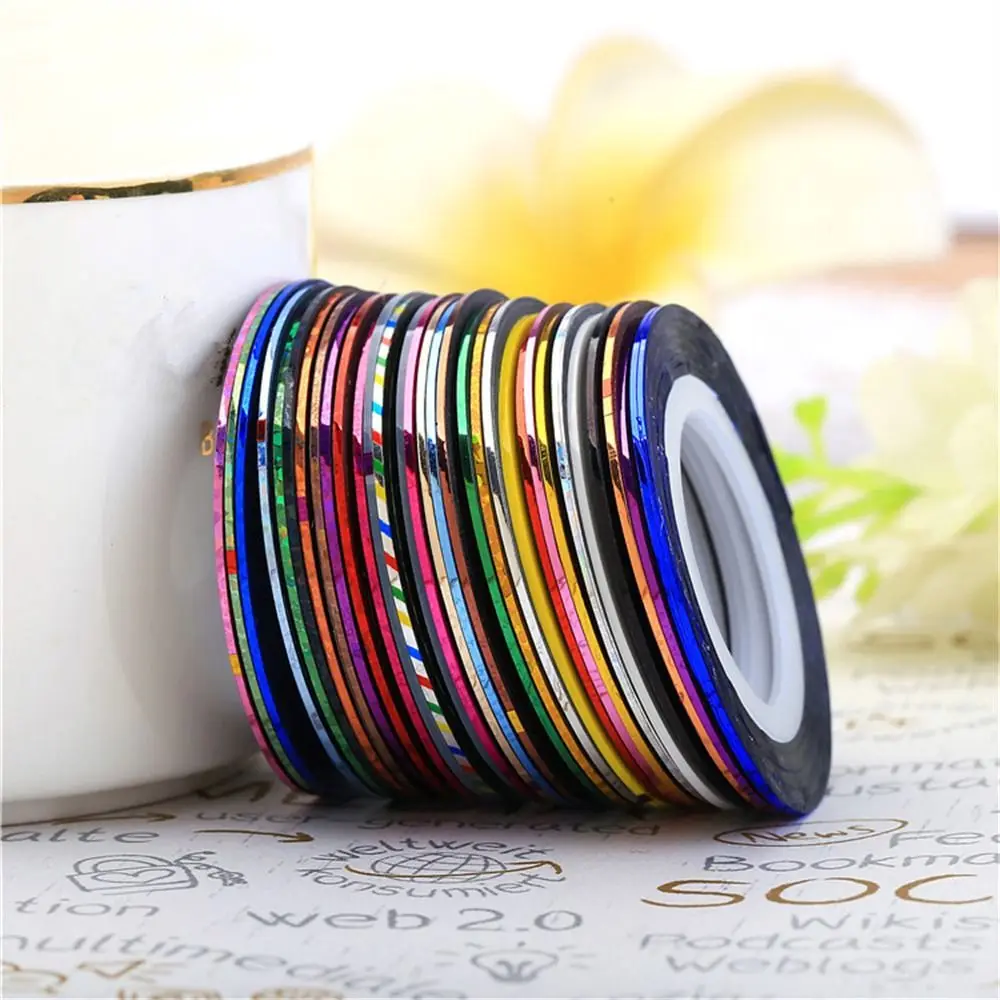 Fly Tying Material Narrow Tinsel Tape Holographic UV Shinning Fishing Line Tape Reflective Tapes Glittering for 14Pcs