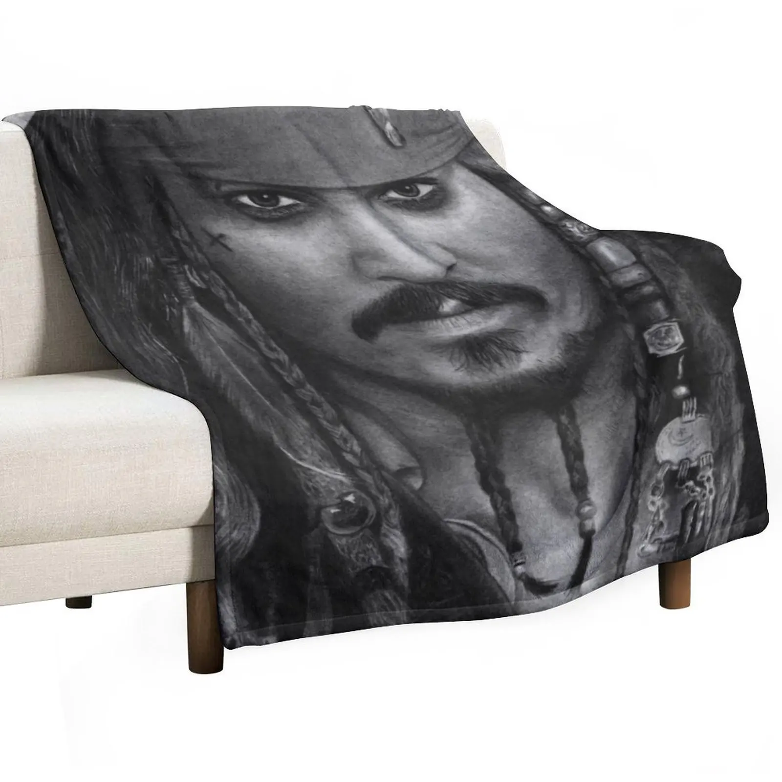 

Jack Sparrow Throw Blanket Camping manga For Sofa Thin Blankets