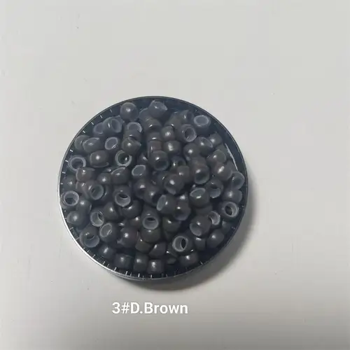 Imagen 2 del producto 200 unids/pack 4,0mm nano anillos de silicona para nano anillos de cobre con cuentas de pelo forradas de silicona anillos para el cabello herramientas de extensión de cabello