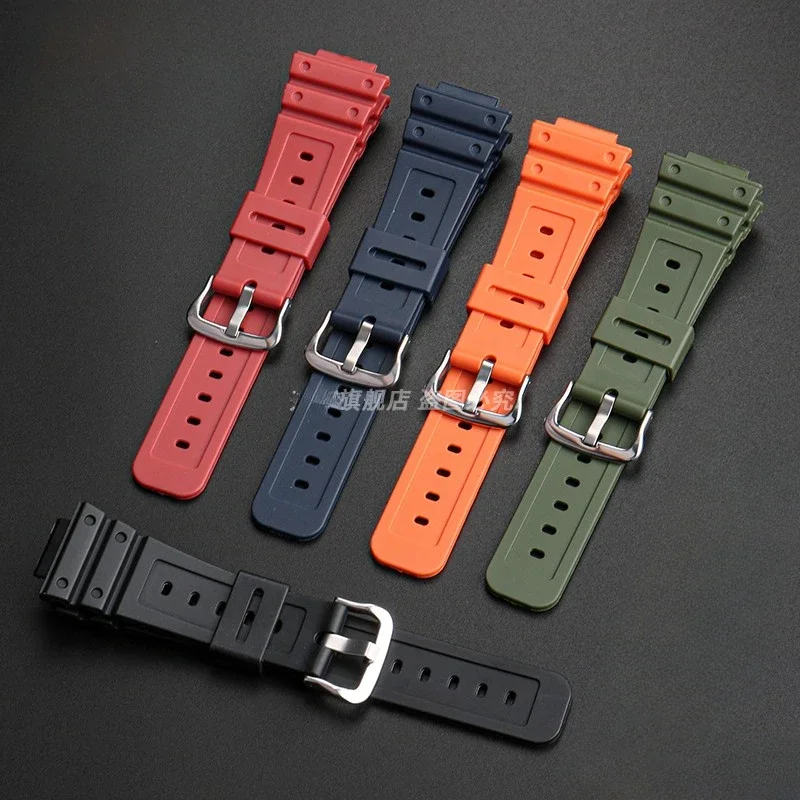 Convex 16mm Silicone Accessories for Casio Small Square G-SHOCK GA-2100 Dw5600e/G-5610/GW-M5610 Needle Buckle Watch Strap