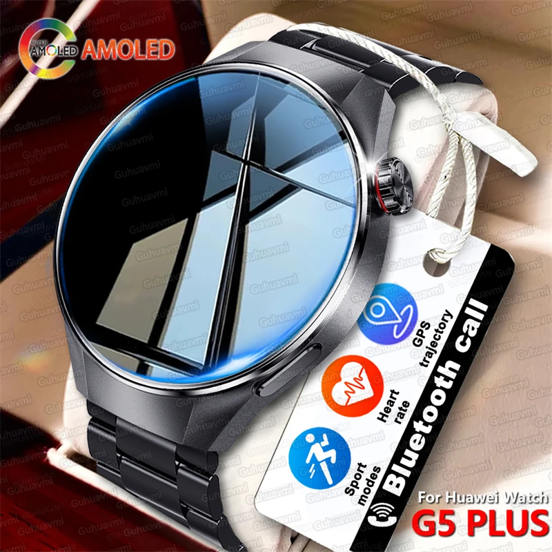 

G5 PlUS Смарт-часы для мужчин GT5 Pro Модернизированный AMOLED HD-экран Bluetooth Вызов GPS Траектория Сердечный ритм Компас SmartWatches 2025 Новый