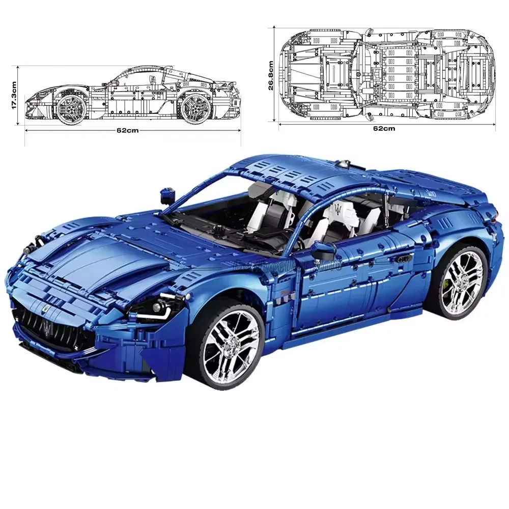 IN STOCK MOC Technical 1:8 Sports Car GranTurismo Building Blocks Bricks Model Assembling Toys for Boys Christmas SET Gift Set