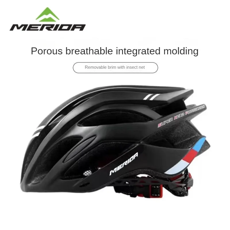 Merida Adjustable Road Bike Helmet for Men and Women,  Insect-Proof Net,Mountain Bicycle Riding,Removable Skateboard Safety Caps