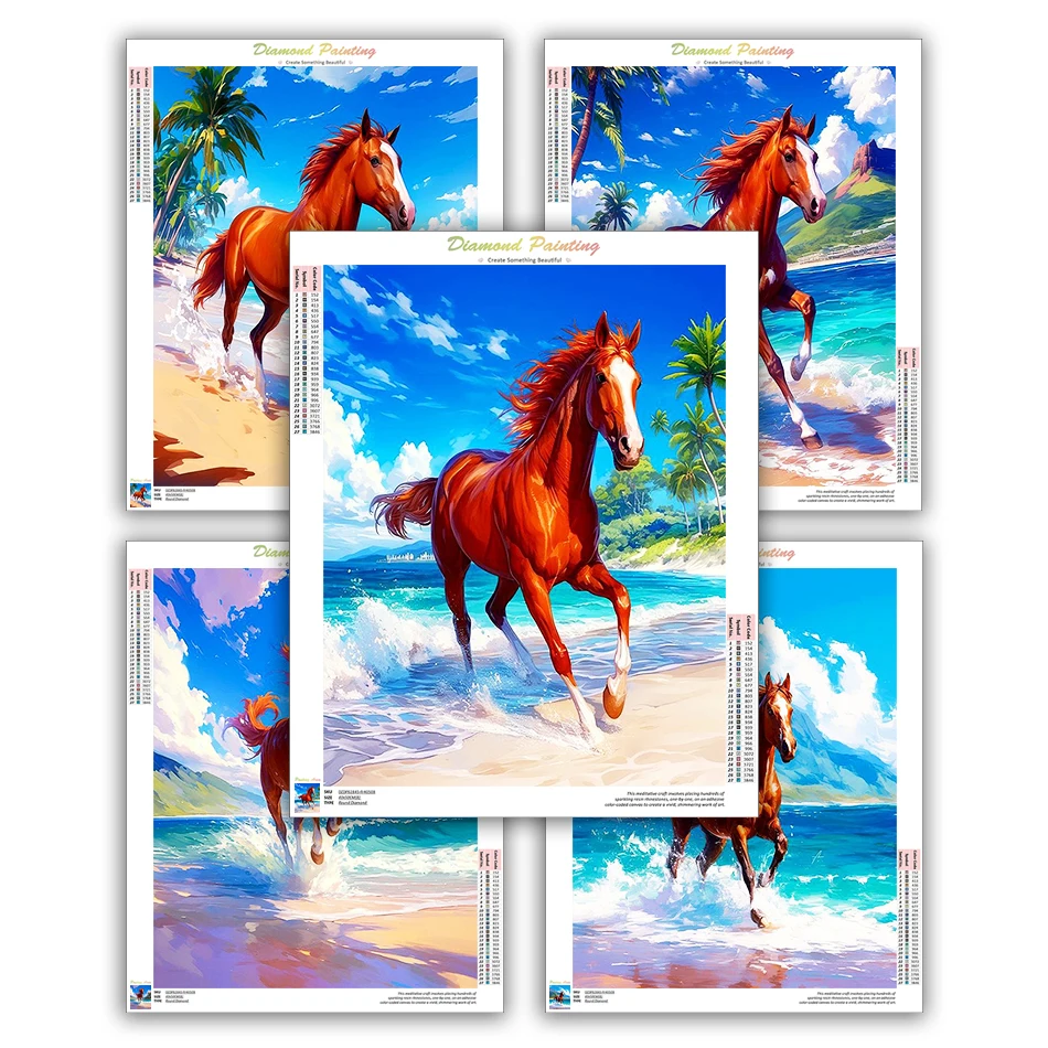 Embroidery Horse - CHENISTORY 다이아몬드 페인팅 키트, 다이아몬드 그림,