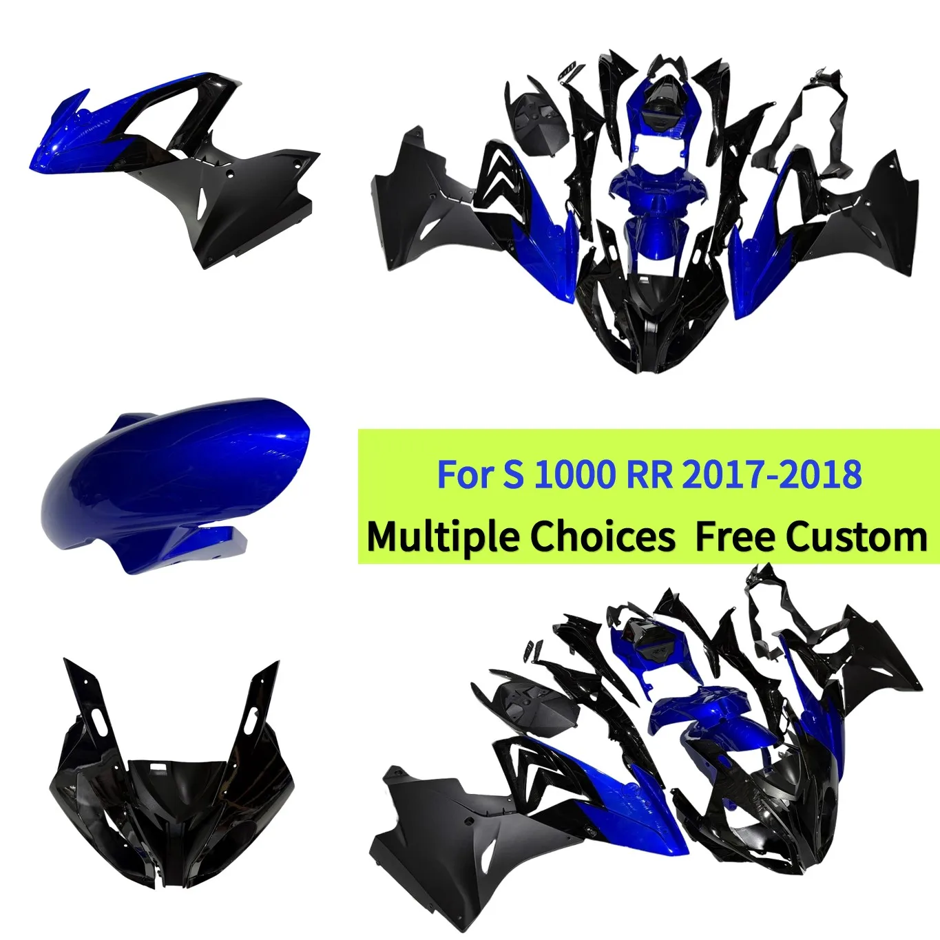 

ABS Plastic Injection Fairing Cover For 2017-2018 BMW S1000RR S 1000 RR 17 18 Motorcycle Body Panels | Blue Blak