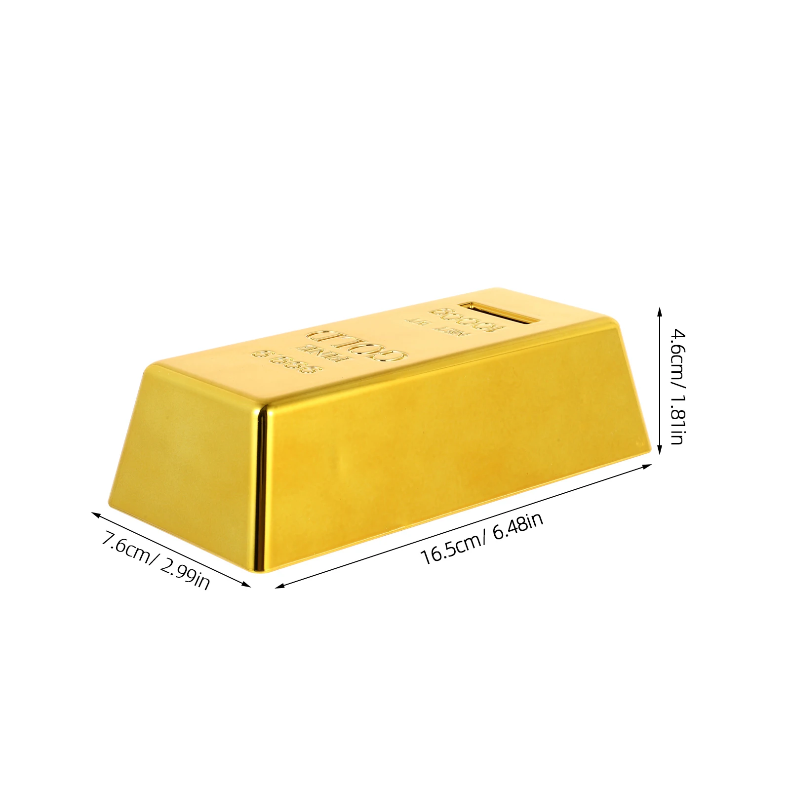 Gold Bar Shaped Money Box Plastic Material Coin Bank Saving Pots Storage Container Saving Box Home Decor Piggy Bank Stoppers