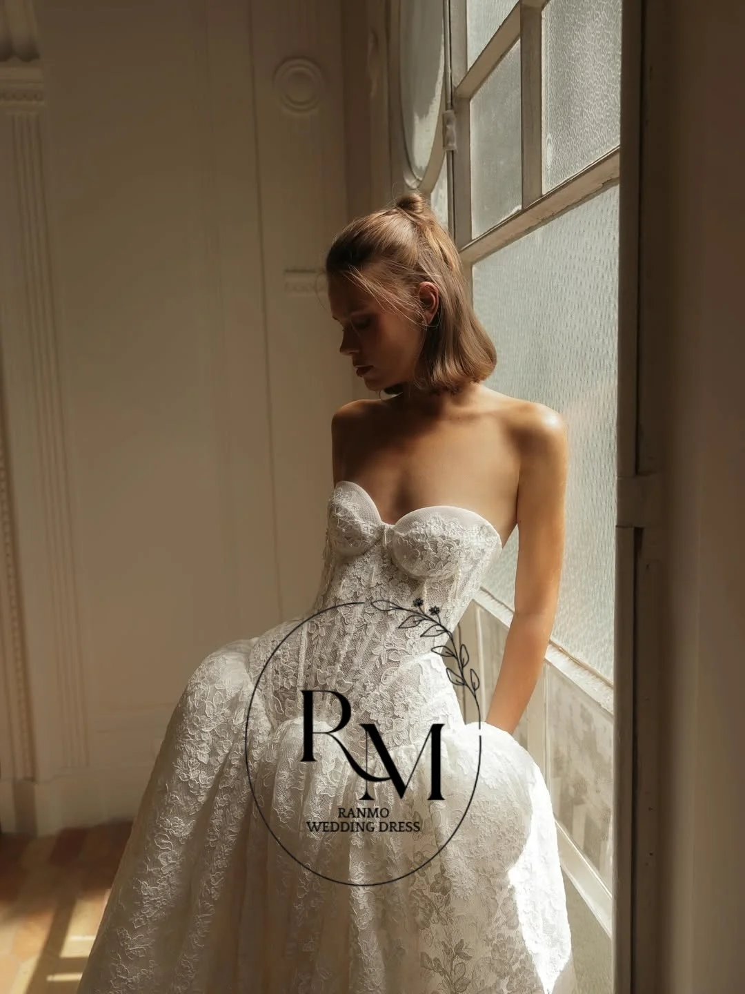 Ranmo Customized Luxury Fashionable 2026 Sweetheart Lace Wedding Gown for Bride Sleeveless A-line Backless Appliques vestidos de