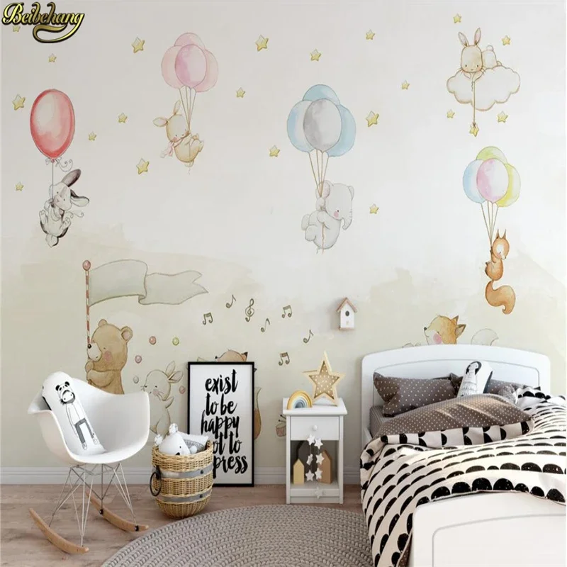 

Настенный 3D-стикер с мультяшными животными для детской комнаты, милые фотообои, наклейка на стену с дизайном напитков