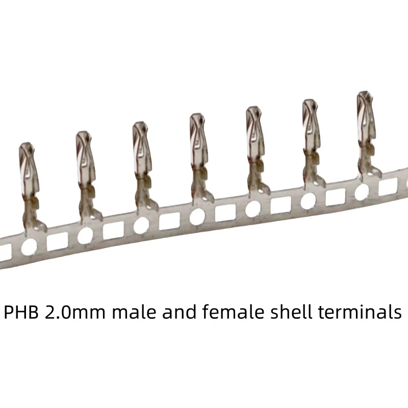 

100PCS Plug in PHB 2.0mm connector, male and female shell terminals, phosphor copper spring plate