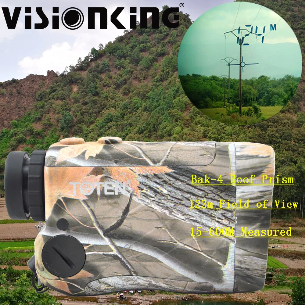 

Visionking Hunting 6x25 Laser Rangefinder Measure 600M Distance Meter Golf With Flag-Lock Outdoor Survey Telemeter LCD Telescope