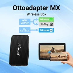 OTTOCAST Ottoadapter MX 3 in1 Wireless CarPlay Android Auto Adapter AirPlay Screen mirroring Car Accessories for Chevrolet Audi
