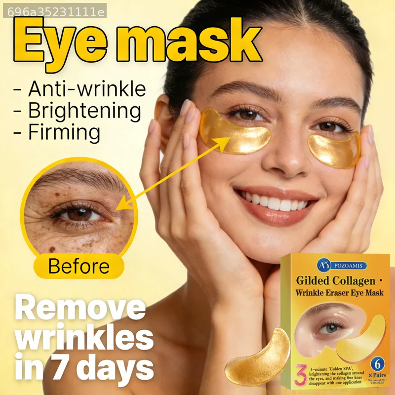 Gel Eye Mask for Under‑Eye Care, Hydrating Moisturizing Eye Patches, Improve Fine Lines Look Around Eyes, Support Firm‑Looking Eye Area, Gentle Gel Texture for Daily Home Facial Beauty Care