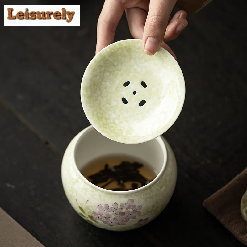 

Hand-painted Hydrangea Jianshui Washing Cup Bowl Tea Garbage Can Water Washing Slag Tank Household Chaxi For Tea Ornaments Gift