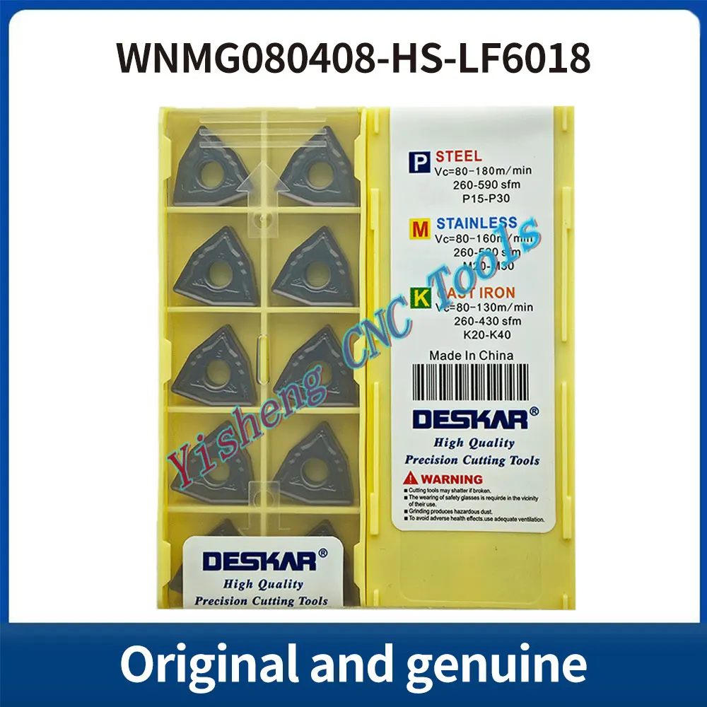 

DESKAR 100% Original WNMG080404-HS WNMG080408-HS LF6018 LF6118 CNC cutting tool indexable threading carbide insert