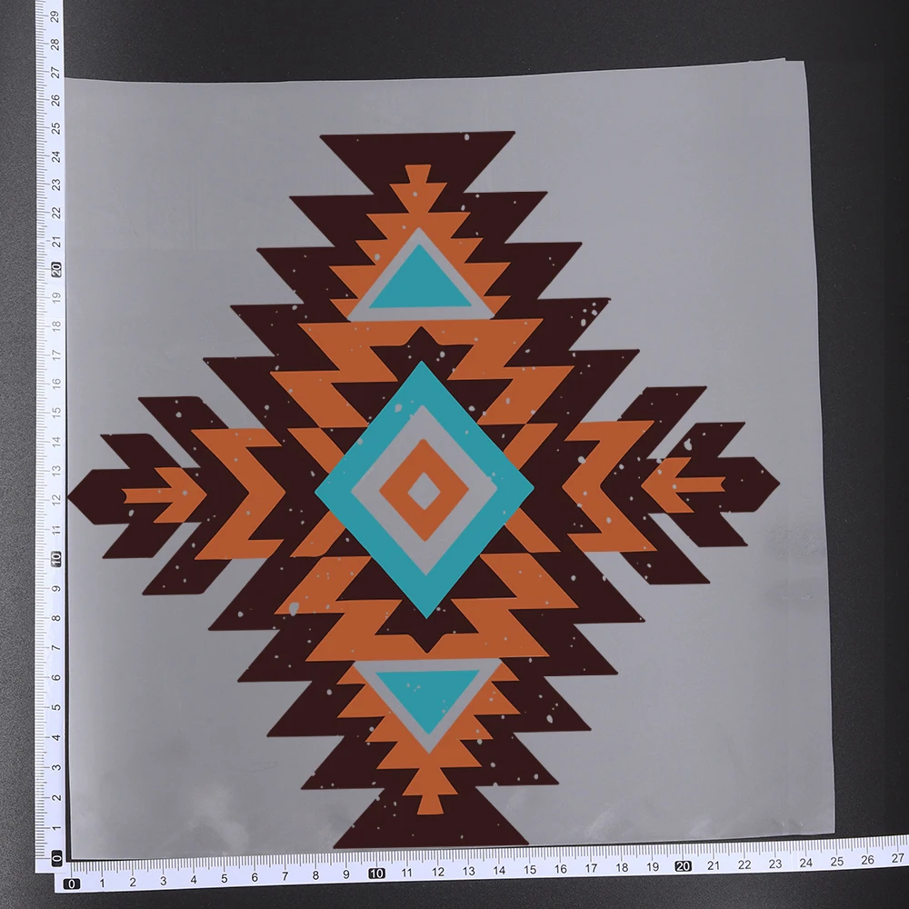 Bohemian Style Geometric Patterns Transfer Patches For Clothes Applqiues DIY A-Level Washable T-shirts Iron-on Thermal Stickers