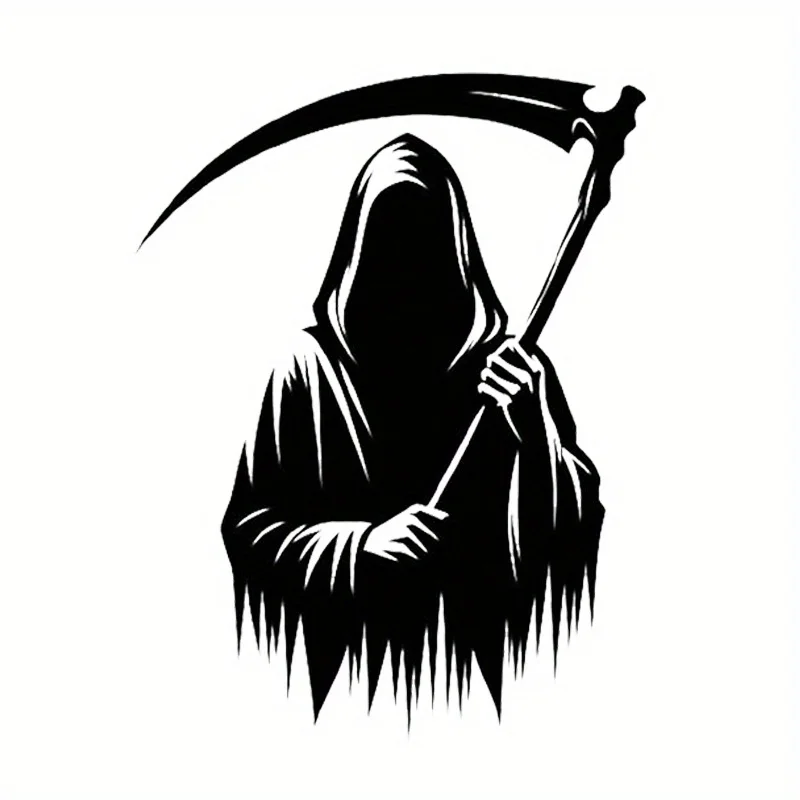 

Eye - Catching Grim Reaper Sticker, Scythe - Wielding Design, Perfect for Personalizing Laptops, Cars, Stand Out with Edgy Style