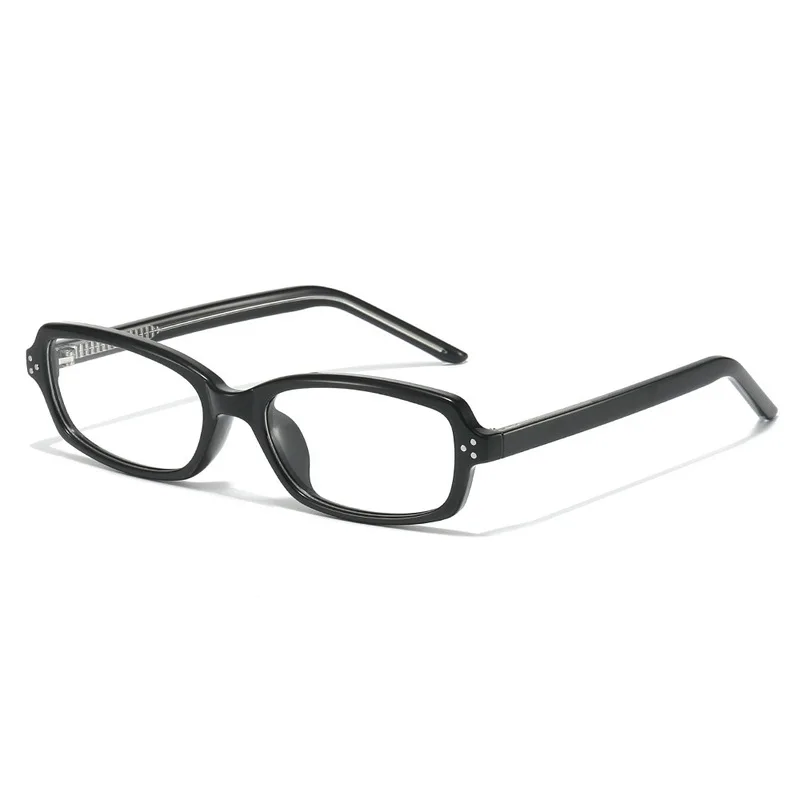 Hochwertige TR90 Unisex Doppelbrücken-Brille, Schwarz, Rechteckig, mit Metallkern, Blaulichtfilter, Schlankes Design, Sehstärke-Brille
