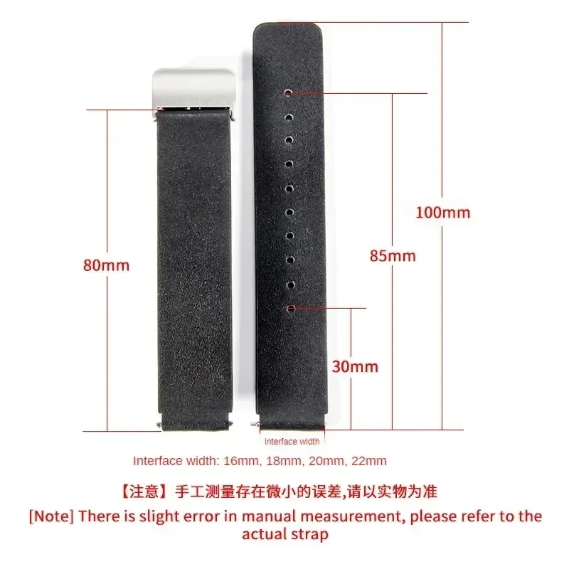 Black Brown Elastic Comfortable Genuine Leather Watchband for Huawei B3 B5 B6 B7 Wristband Sport Business Strap16 18 20 22mm