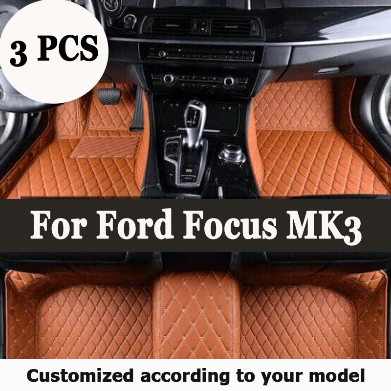 

Custom Car Floor Mats For Ford Focus MK3 2012-2018 Auto Carpets Foot Coche Accessorie