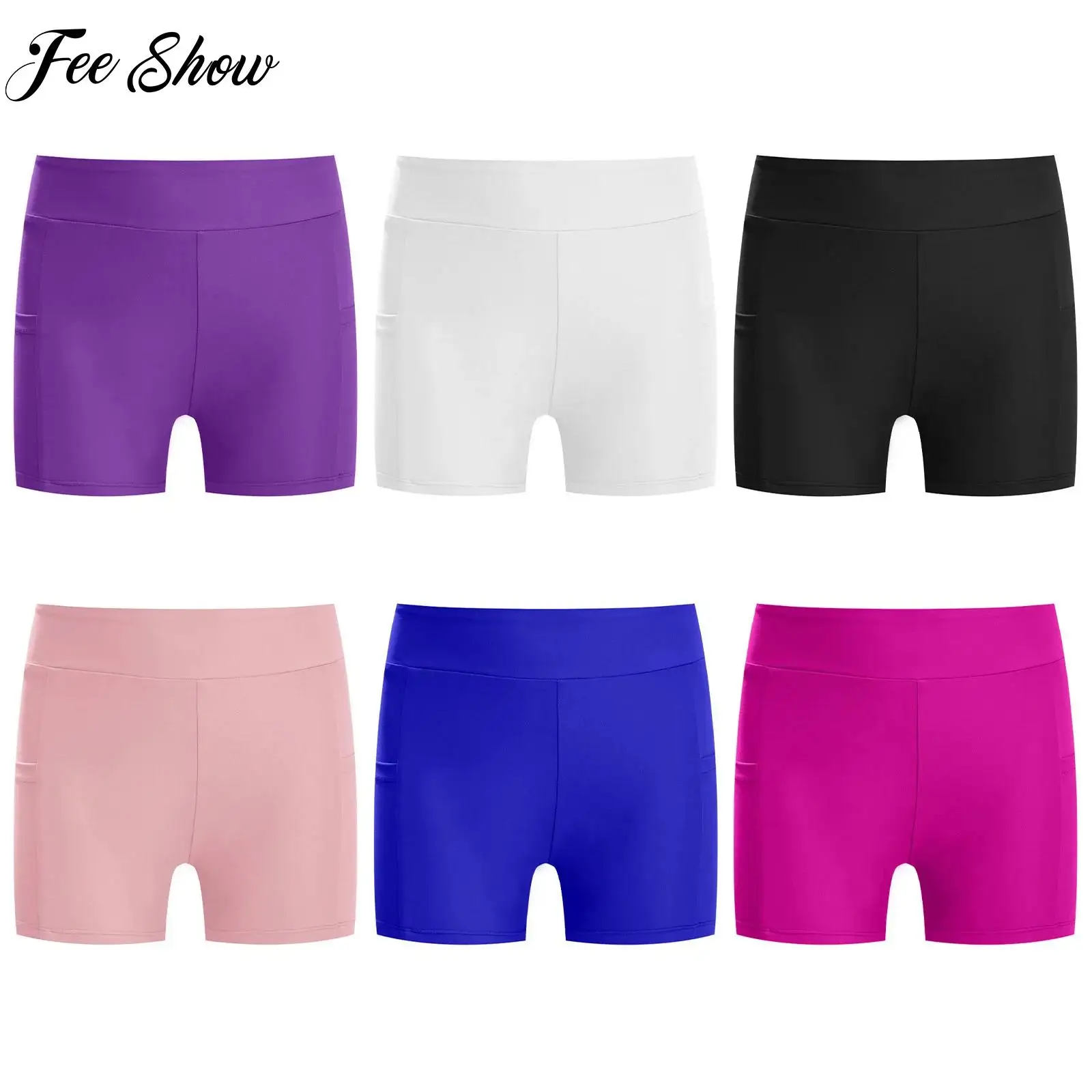

Kids Shorts Teen Girls High Waist Tennis Shorts Quick-Drying Yoga Athletic Sports Short Golf Badminton Sportswear Child Clothes