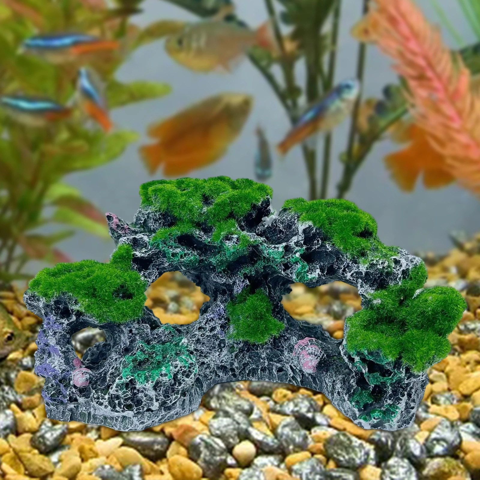 Fish Tank Decoration Rock Cave - Aquarium Fish Bridge 评论和价格