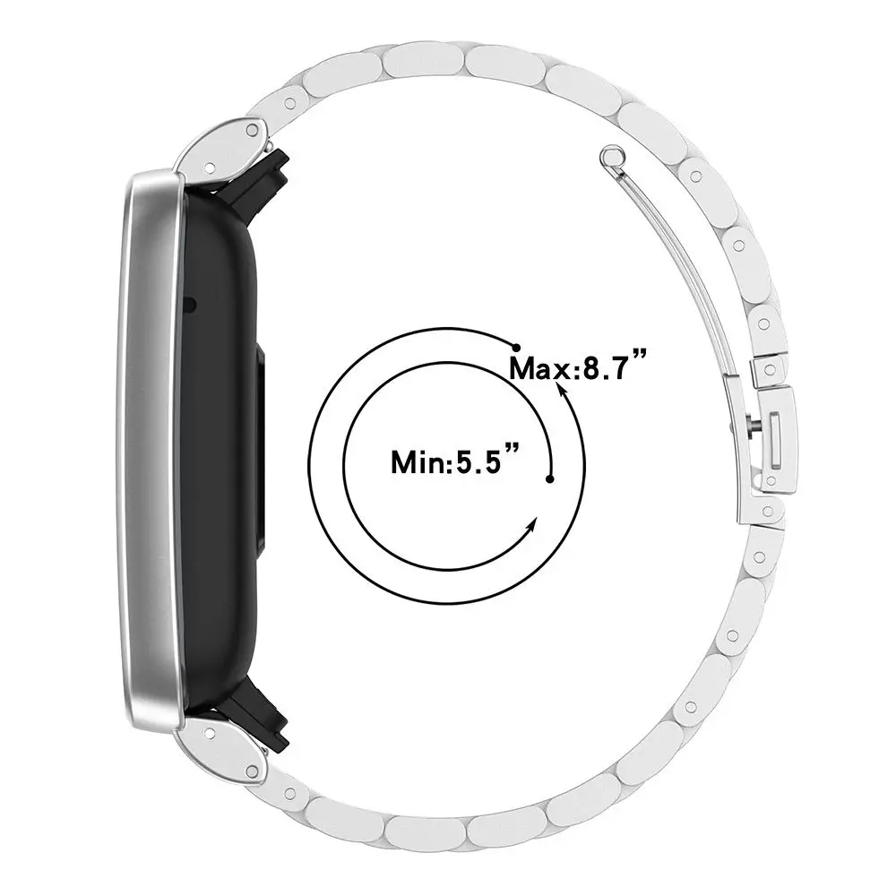 New Protector Frame Watchband Metal Case Bracelet Stainless Steel Strap For Xiaomi Band 7 Pro