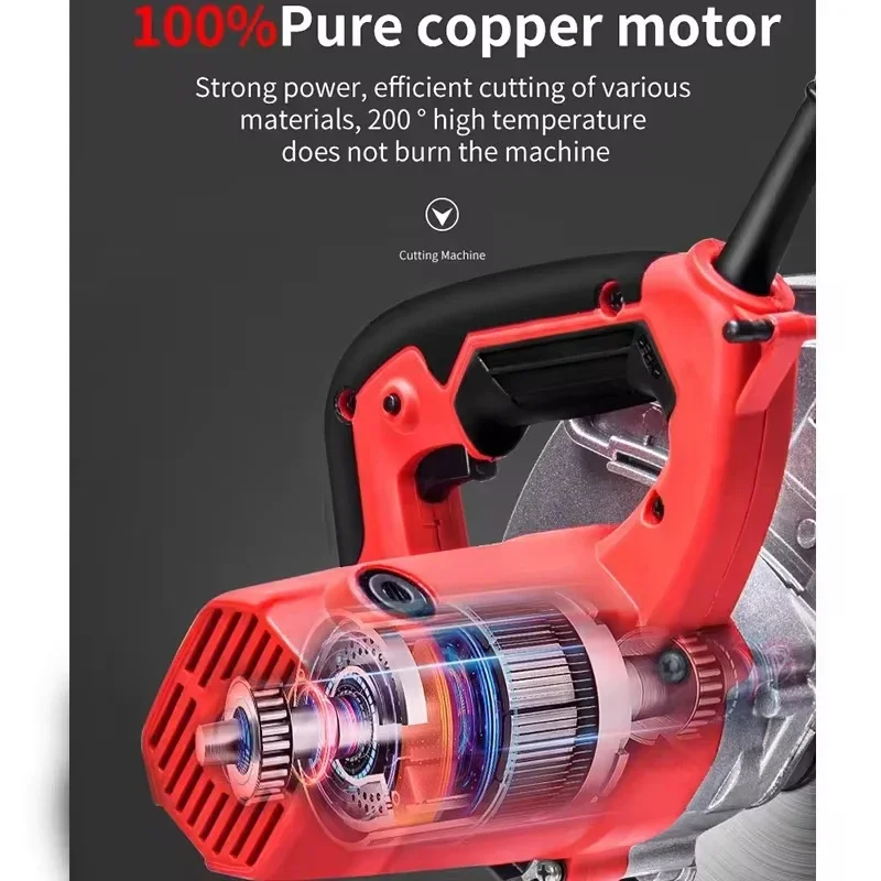 منشار دائري كهربائي أداة قطع عالية الطاقة مع قاطع معدني وخشب 0-45 درجة للاستخدام المنزلي والصناعي بنفسك #3