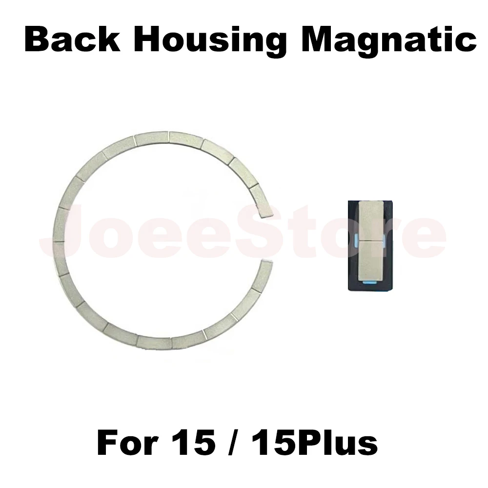 2pcs Magsafe Magnetic Metal Ring For iPhone 15 12 13 14 Pro Max Mini Plus Back Housing Glass Wireless Charging Magnet Repair