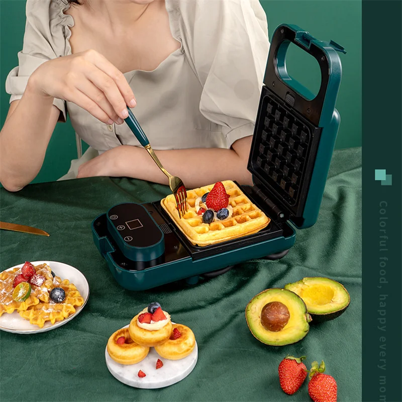 Pembuat Sandwich Listrik Multifungsi Pembuat Dapur Peralatan Rumah Memasak Sandichera Panas Sisi Ganda Kualitas Tinggi 650W MB41