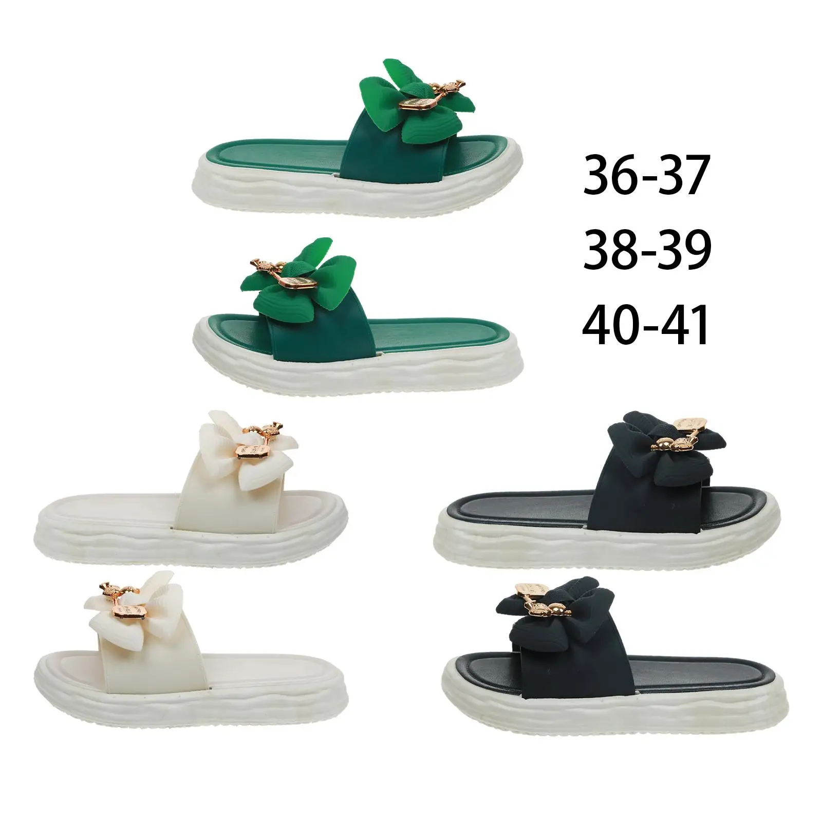 Slip on Sandals Bow Tie Shoes Fashion Sandals for Ladies Girls Travel Beach