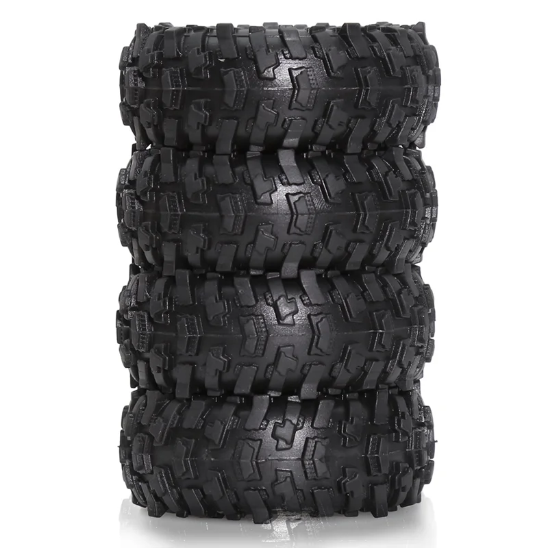 4 pezzi 51mm metallo Beadlock cerchione set di pneumatici in gomma per FCX24M Camel Cup 1/24 RC Crawler auto parti di aggiornamento accessori