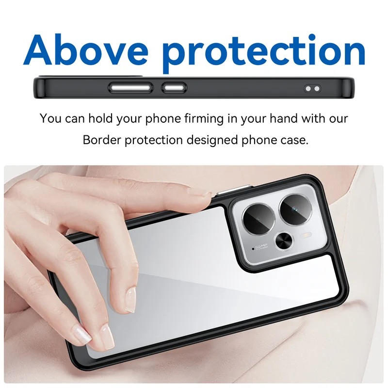 حافظة شفافة ملونة من البولي يوريثان الحراري لهاتف Realme 14 5G Realme 14T 5G غطاء حماية شفاف Fundas Coque Capa