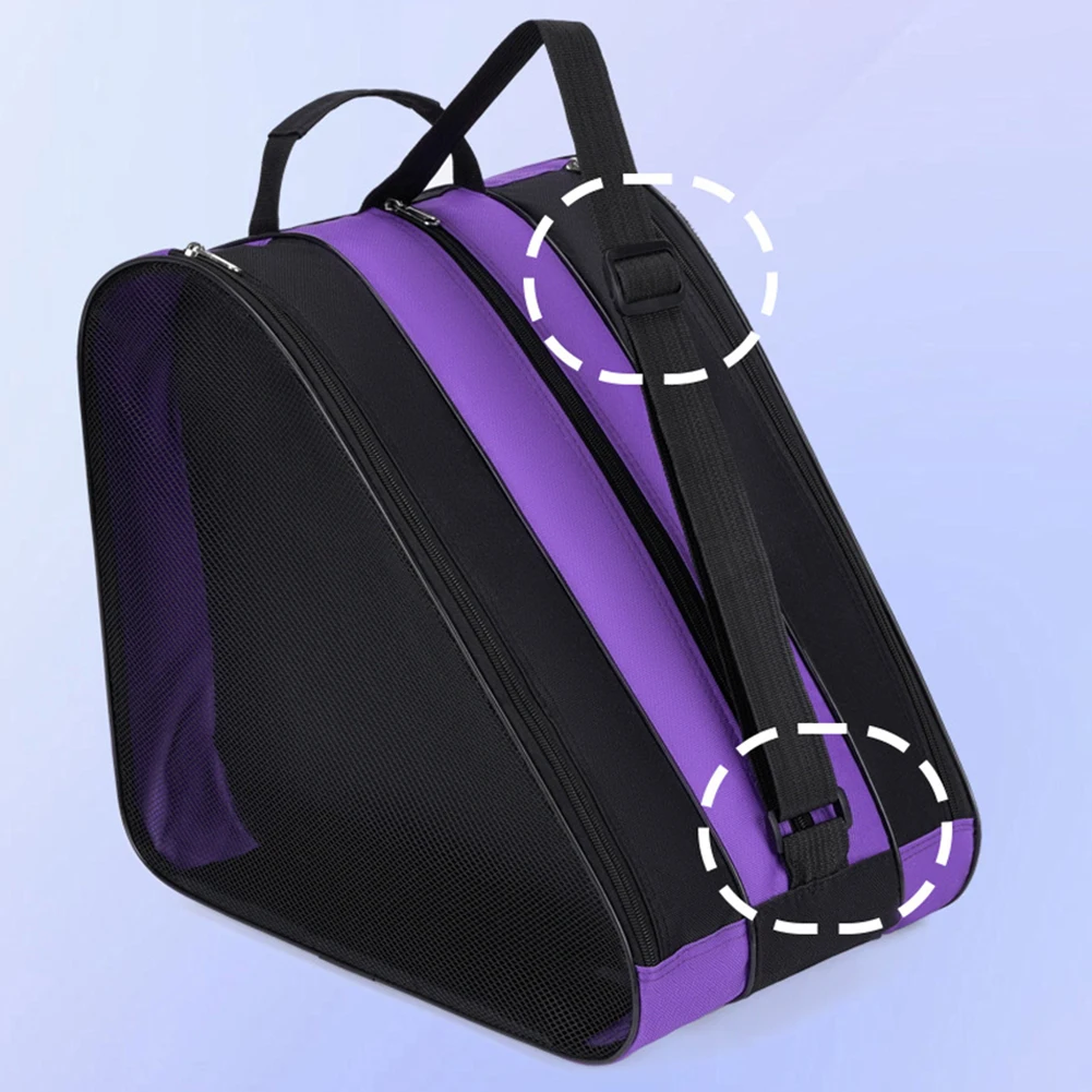 Sac de patins à roulettes sac de bottes de neige de Ski multi-compartiments sac à bandoulière de patinage sur glace sac de rangement de patins à roulettes de Ski pour les Sports de Ski