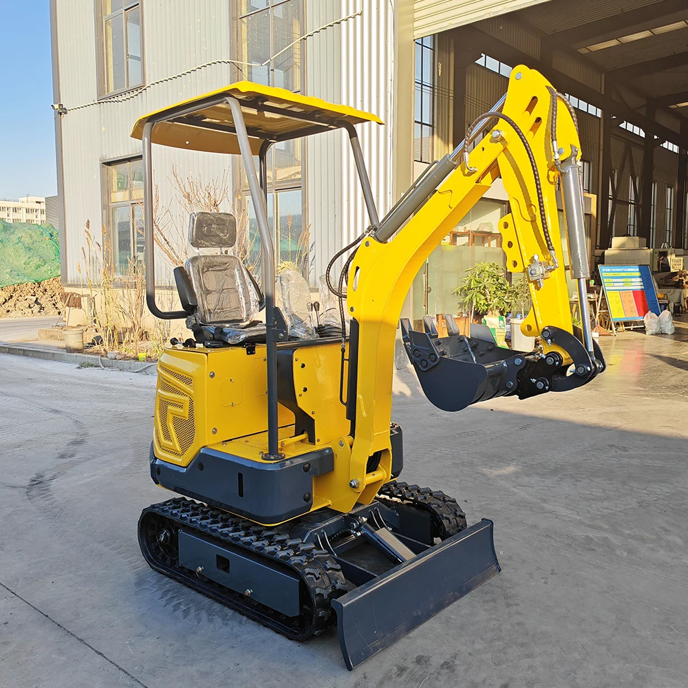 Envío Gratis Mini excavadora de 1,2 toneladas pequeña excavadora de orugas retroexcavadora con pulgar Euro 5 CE EPA granja excavadora diésel personalizada