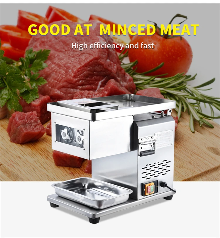 

Stainless Steel Commercial Automatic Electric Meat Slicer - Adjustable Thickness for Fresh Chicken Breast, Pork & Beef