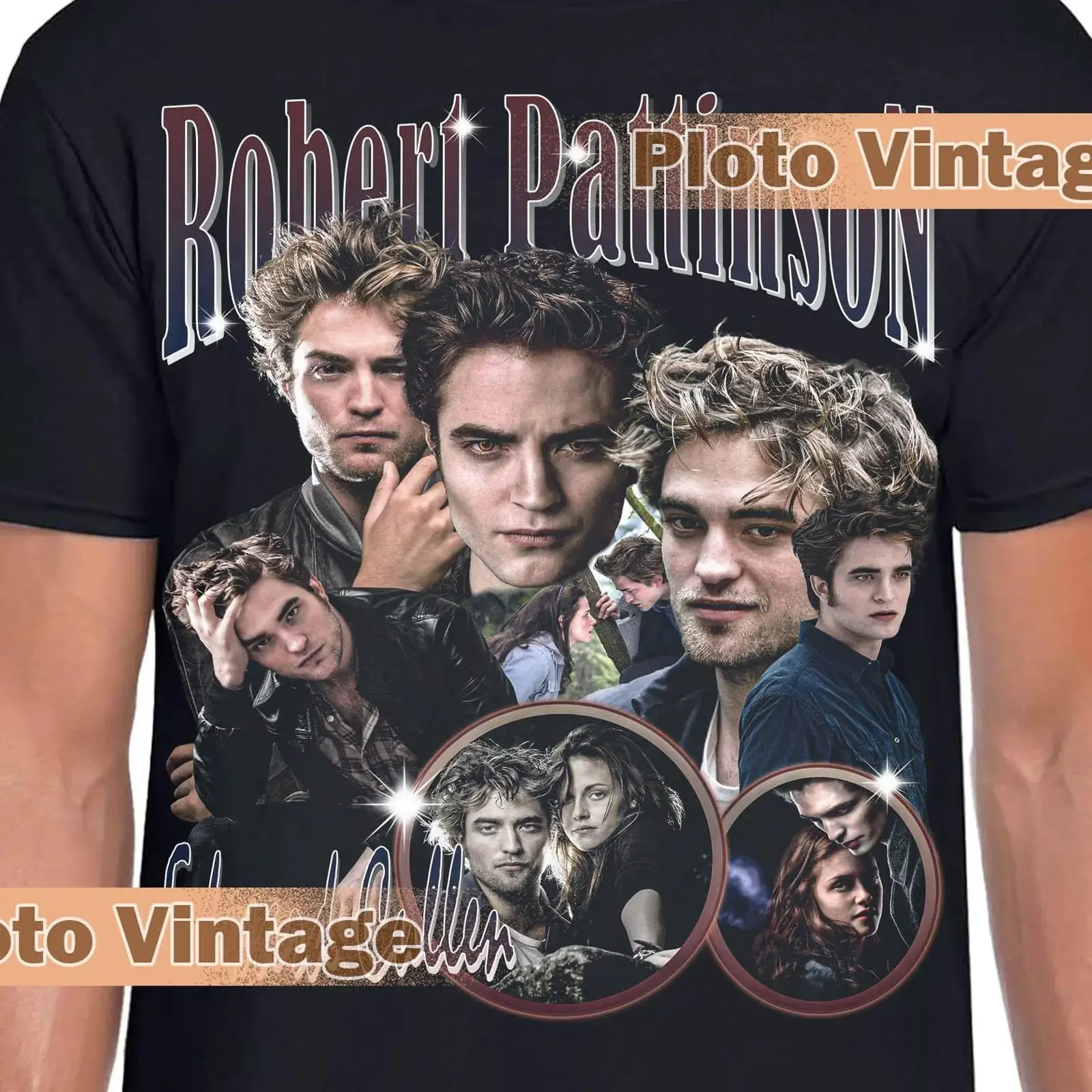 Vintage Robert Pattinson T Shirt Retro Celebrity DTG Print Twilight Edward Cullen Fan Casual vintage Washed Comfortable
