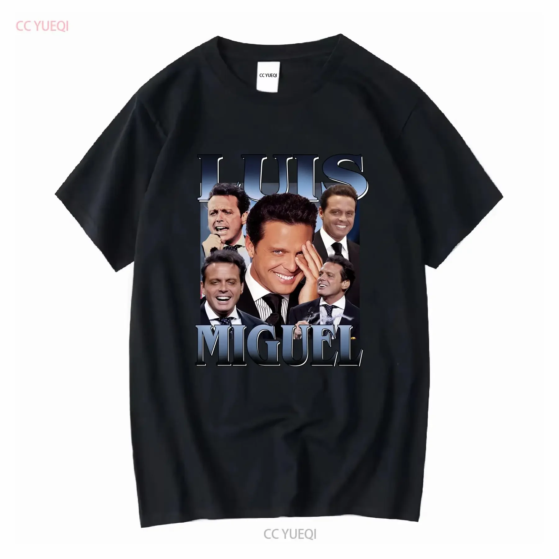 Camiseta Limitada de Luis Miguel Oversize BGL1015 de manga larga o corta, estilo vintage lavado, ropa de diseñador con gráfico.