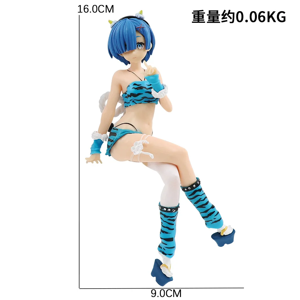 Anime Re:Life in a Different World From Zero Rem Ram Sit on Chairs Action Figures Model Doll Collection Toy Gifts