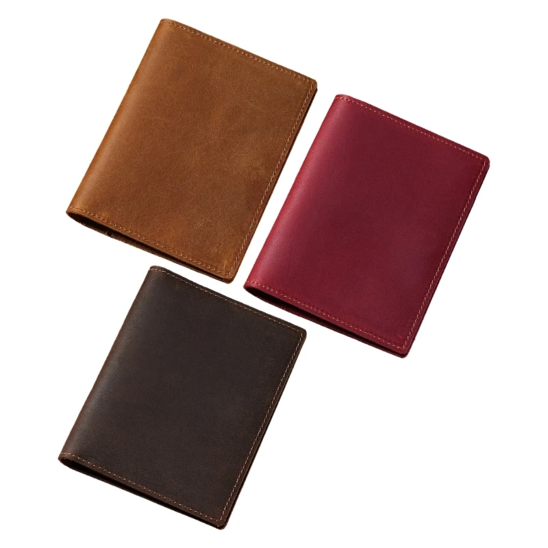 573B Dateless Bifold Passports Holder Feature Unique Horse Leather Patina