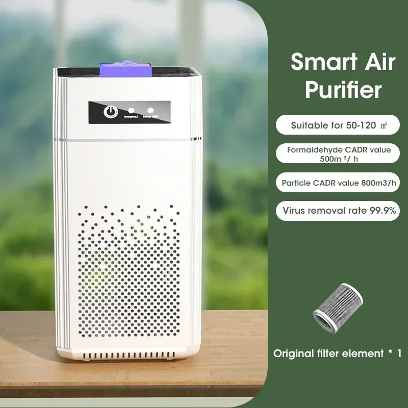 Slimme Luchtreiniger Negatieve Ionen Generator H12 Hepa Filter Zuivering Intelligente Desktop Luchtreiniger