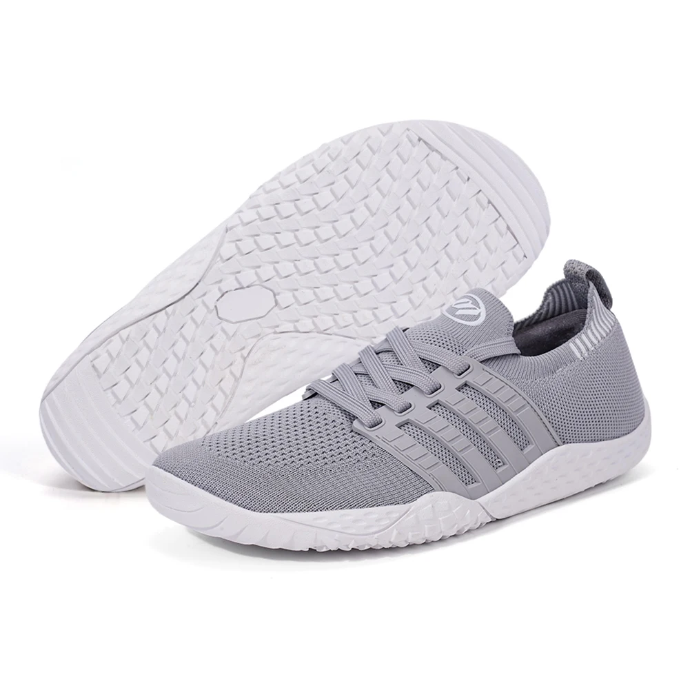 Unisex Wide Barefoot Shoes Breathable Wide Toe Cross Trainer Lightweight Trekking Shoes Mesh Running Sneakers for Outdoor Sports