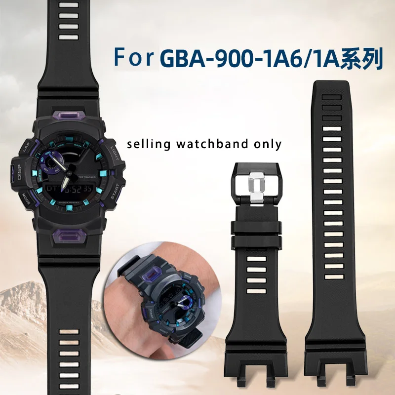 Waterproof silicone wristband for Casio GBA-900-1/4A/7/900RD/900 resin silicone watch strap for men's sports watch strap